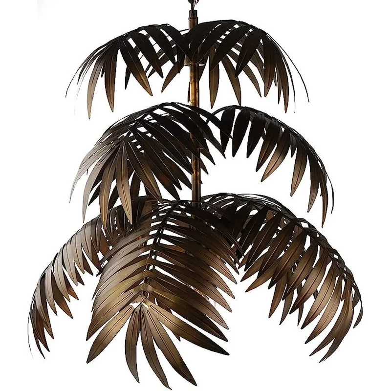 Palm Leaf Pendant | Brushed Gold | CLPLM