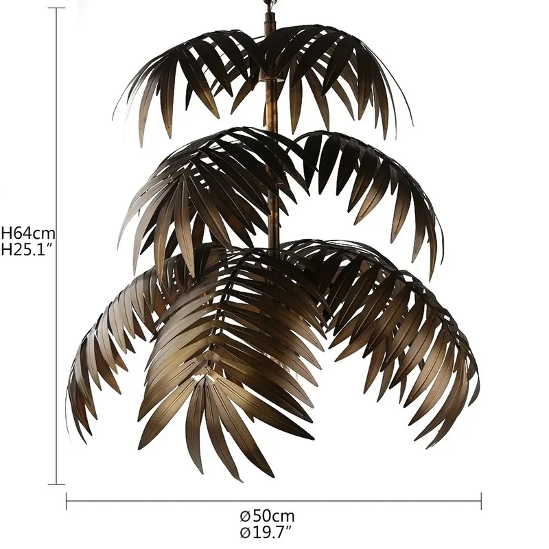Palm Leaf Pendant | Brushed Gold | CLPLM