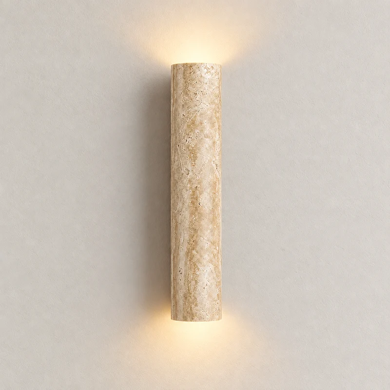 Travertine Cylinder Wall Sconce | CLCC0147