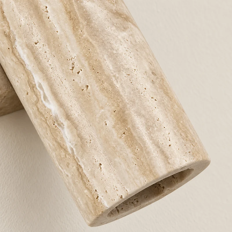 Travertine Cylinder Wall Sconce | CLCC0147