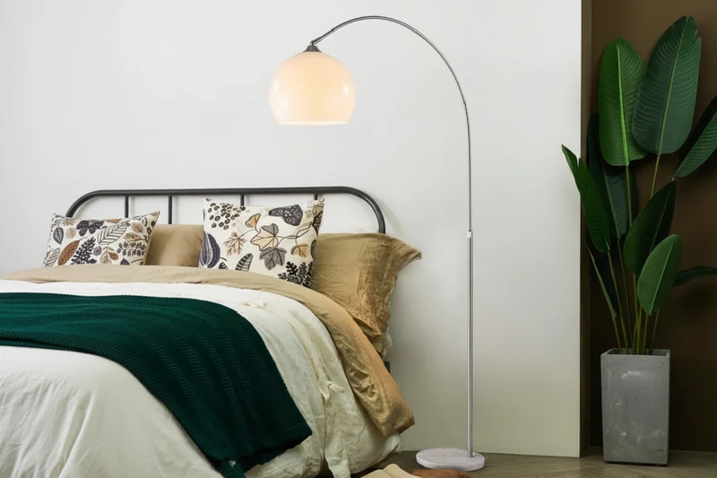 Chrome Arc Floor Lamp | Marble Base | CLOPO8950