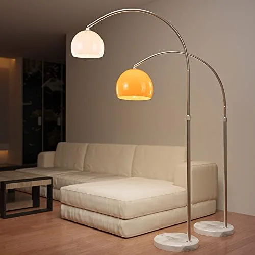 Chrome Arc Floor Lamp | Marble Base | CLOPO8950