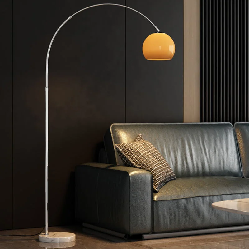 Chrome Arc Floor Lamp | Marble Base | CLOPO8950