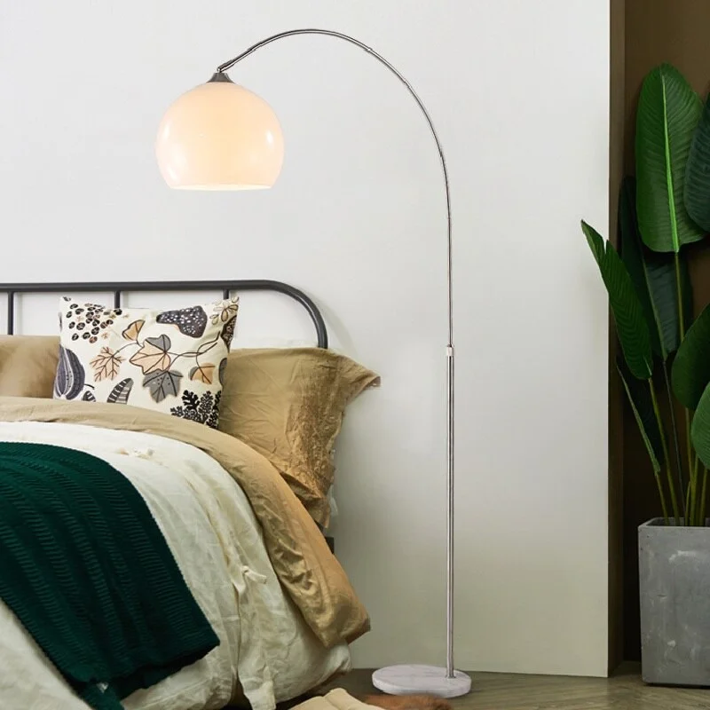 Chrome Arc Floor Lamp | Marble Base | CLOPO8950