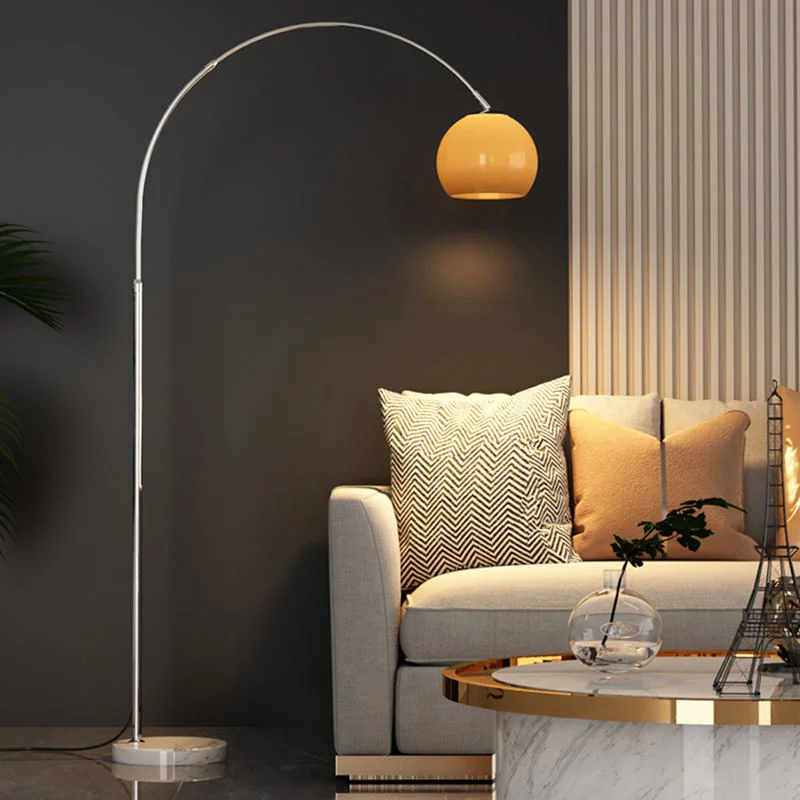 Chrome Arc Floor Lamp | Marble Base | CLOPO8950