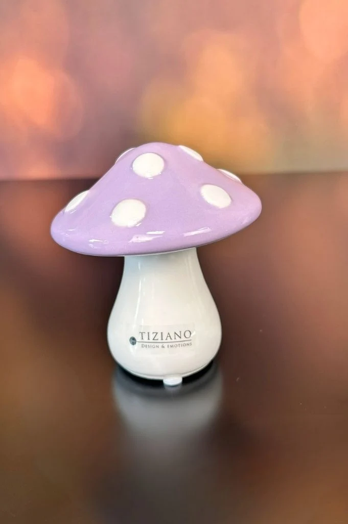 Dekoset Sendina mit Eulen Bruneta und Pilz Ponti lavendel