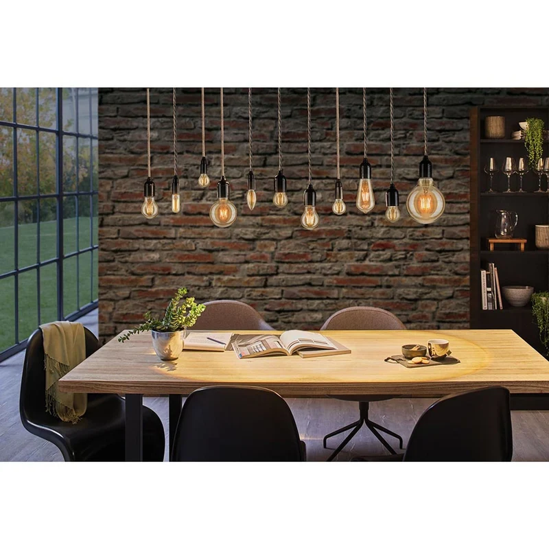 E14 4,7W Vintage LED Kerze Klares 2500K Glas Dimmbar, Gold