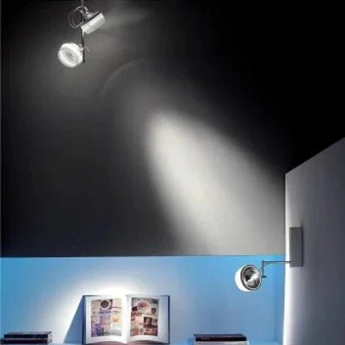 Wand- & Deckenstrahler NOTA W1 – dimmbar – QR111 / AR111 Spot – Design-Strahler 12V – chrom