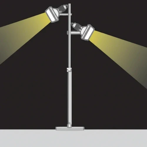 Minimalistische Design LED Stehleuchte mit 2 Leuchten – 6000 K, 30 W, 180 cm | Made in Italy (Segno)