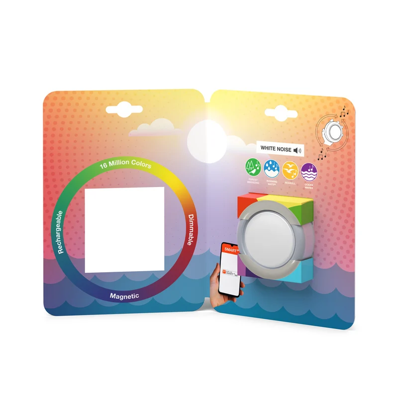 OSRAM Bluetooth SMART DOT-IT TWIST & SHAKE, wiederaufladbarer Dot, White Noise Funktion, RGBW, 4000K, 3er Pack