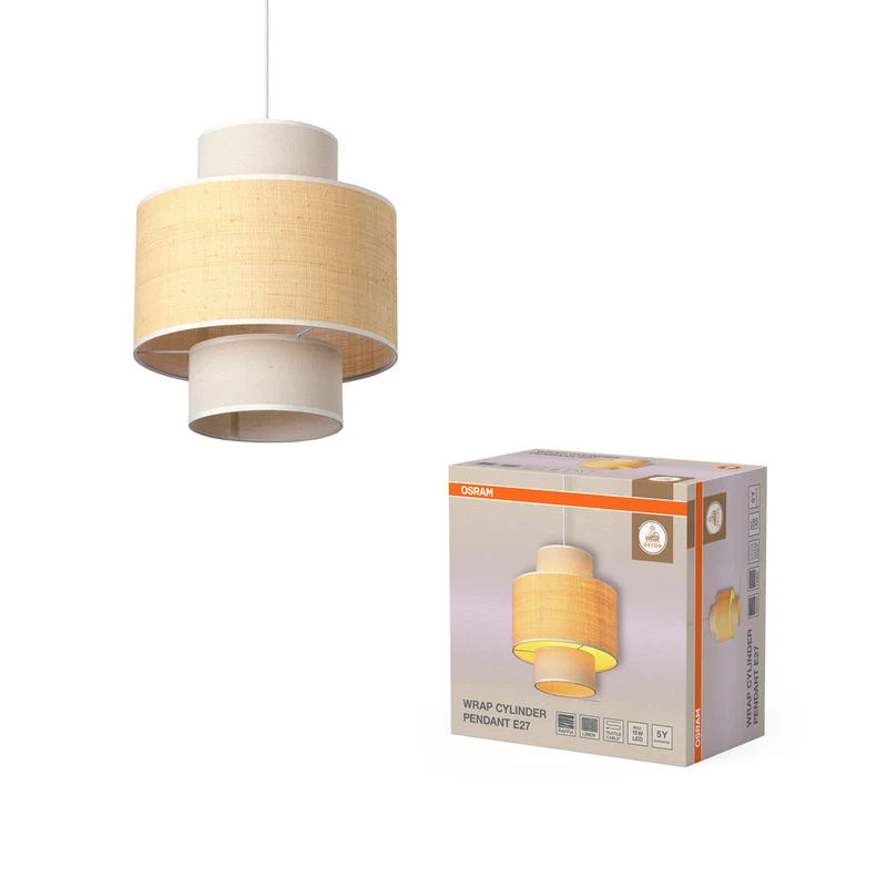 OSRAM DECOR Wrap Cylinder Pendelleuchte E27 Beige