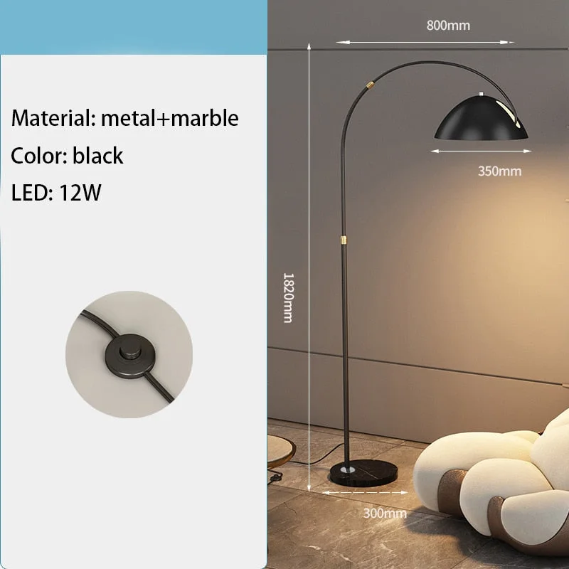 Metal Arc Floor Lamp | Black or Gold | CL55124