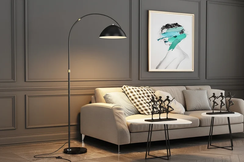Metal Arc Floor Lamp | Black or Gold | CL55124