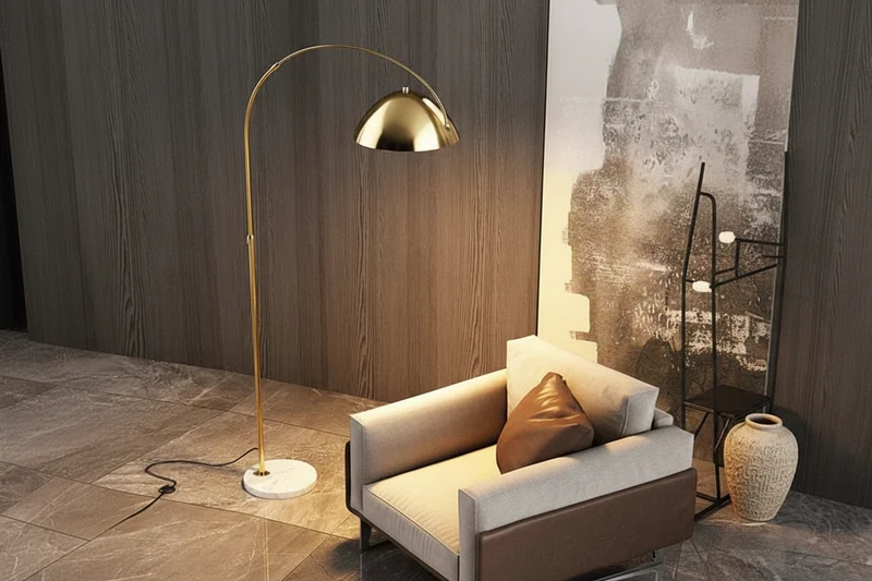 Metal Arc Floor Lamp | Black or Gold | CL55124