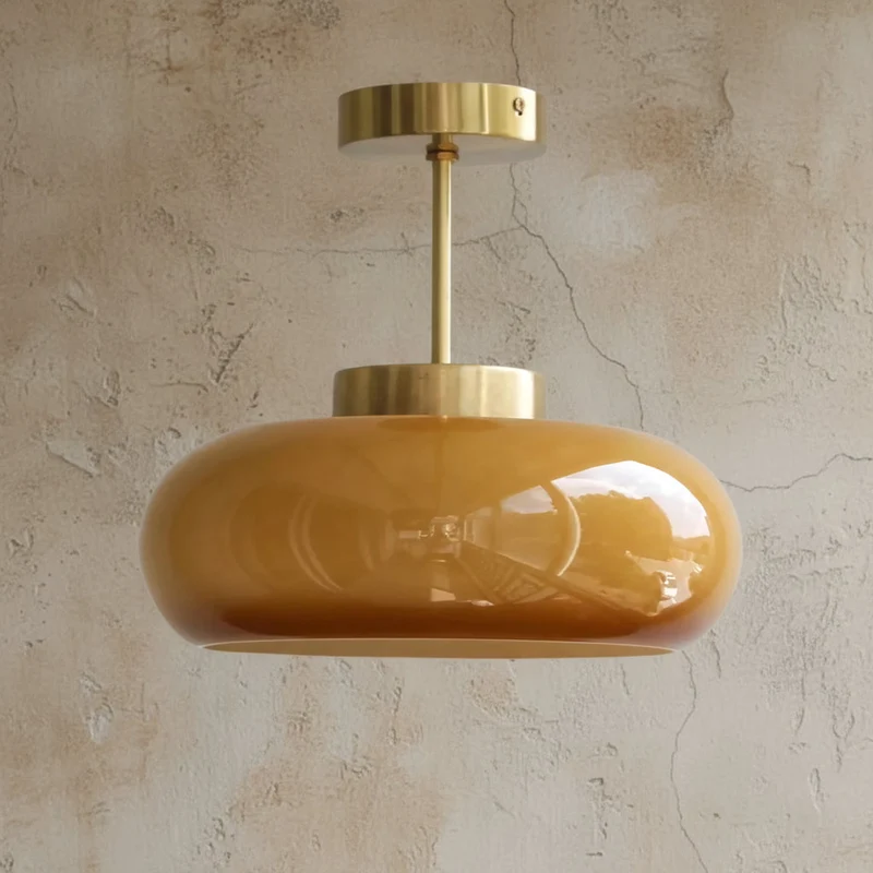 Glossy Glass Semi-Flush Mount | CLOR025A