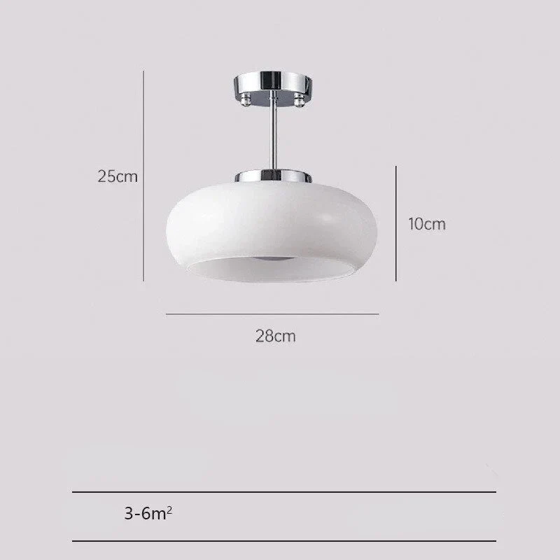 Glossy Glass Semi-Flush Mount | CLOR025A