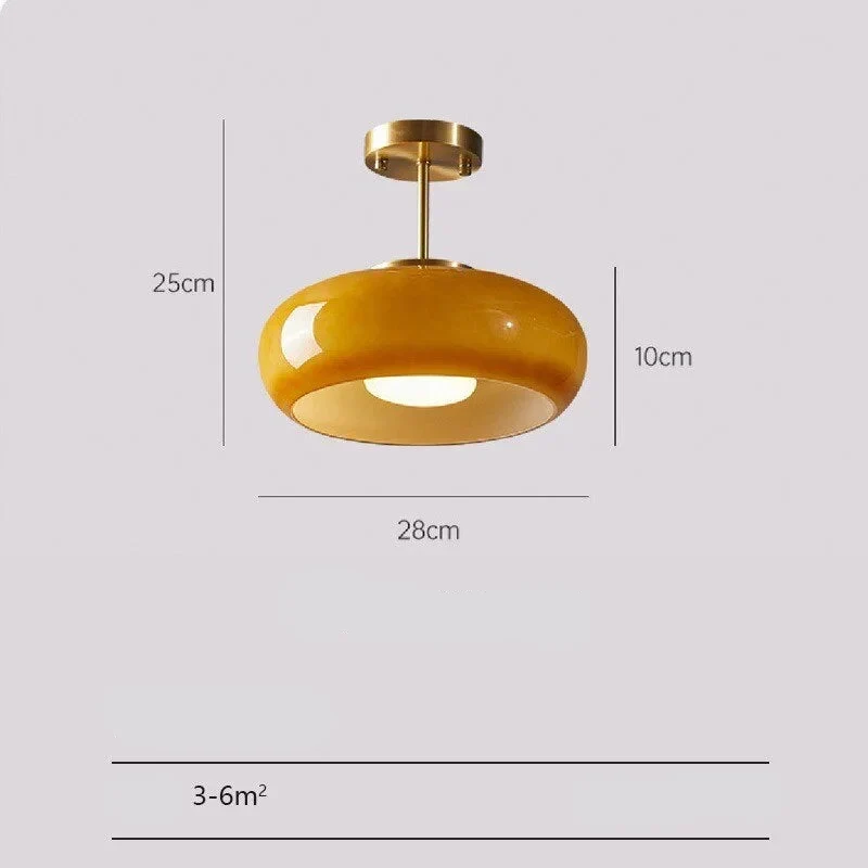 Glossy Glass Semi-Flush Mount | CLOR025A