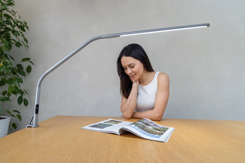 Slimline 4 Table Lamp – Ice Grey