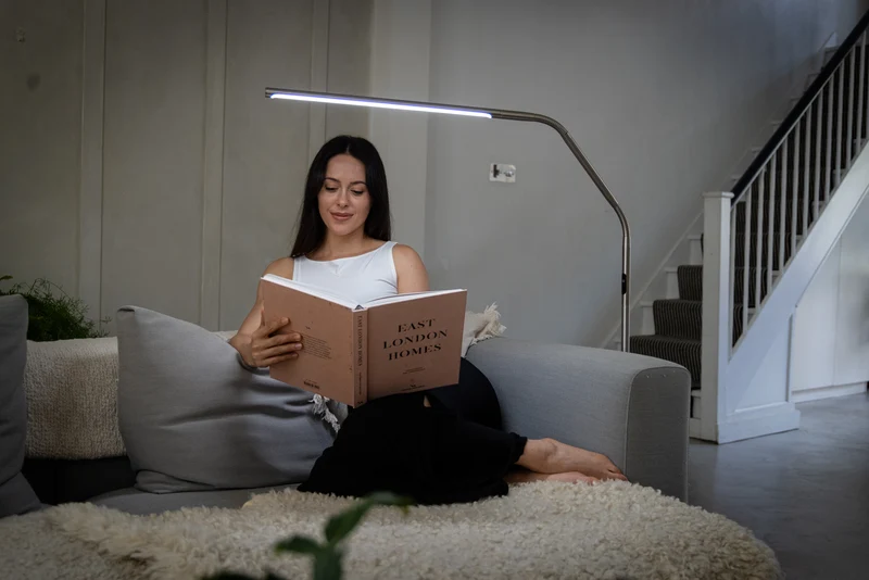 Slimline 4 Floor Lamp - Ice Grey
