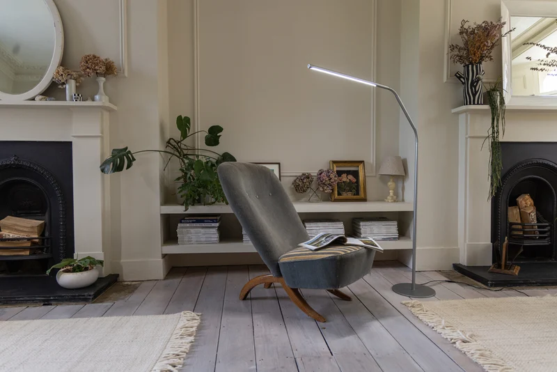 Slimline 4 Floor Lamp - Ice Grey