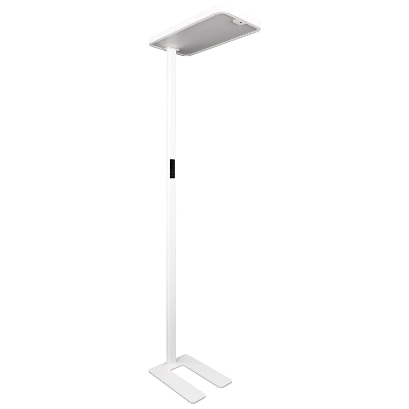 LED Büro Stehleuchte mit Touch Display, Neutralweiß, 100Watt, 9600lm, PIR & Tageslicht-Sensor