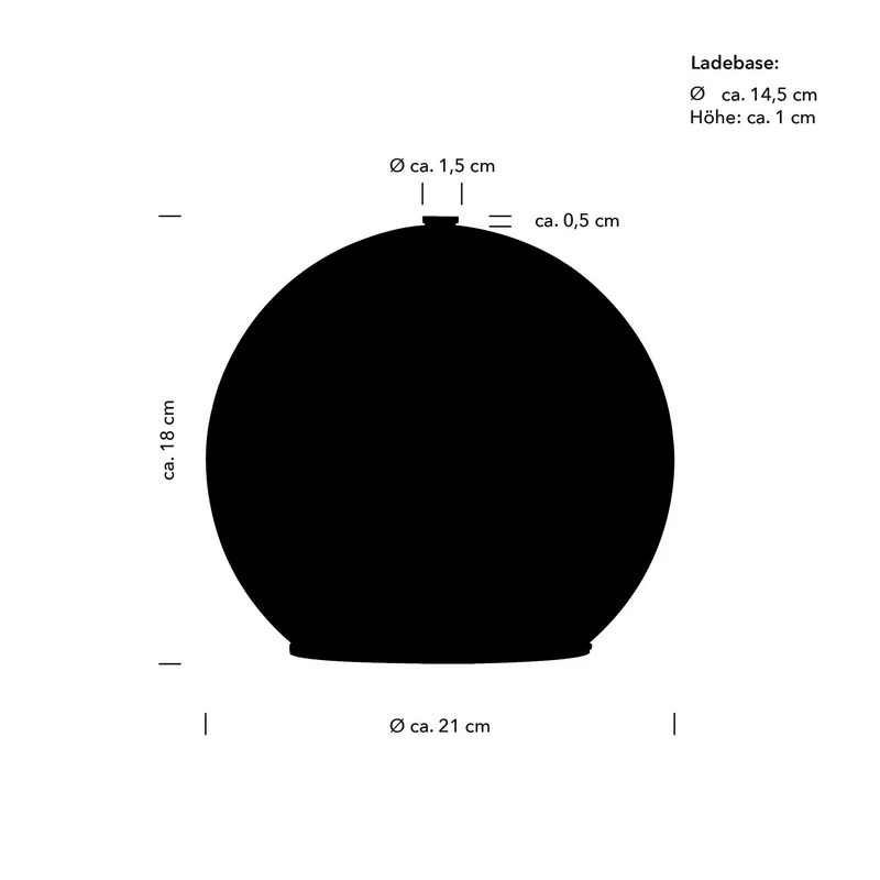 Akku-Tischleuchte Globe