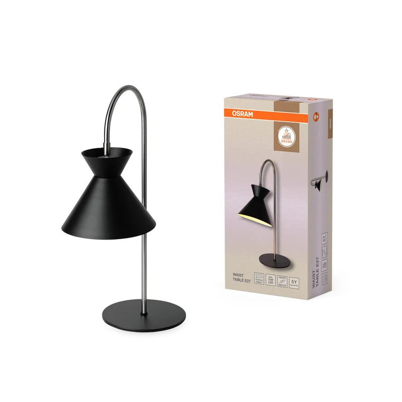 OSRAM DECOR Waist Tischleuchte E27 Schwarz