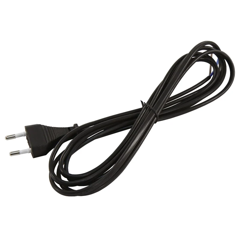 Euro-Netzkabel-Sammlung: Verschiedene Längen und Farben, mit und ohne Schnurschalter, blanken Enden, 2x0,75 mm²