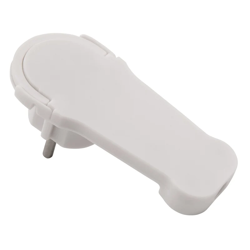 Extra Flacher Wiederanschließbarer Schutzkontakt-Winkelstecker, 250V/16A, Schwarz/Weiß