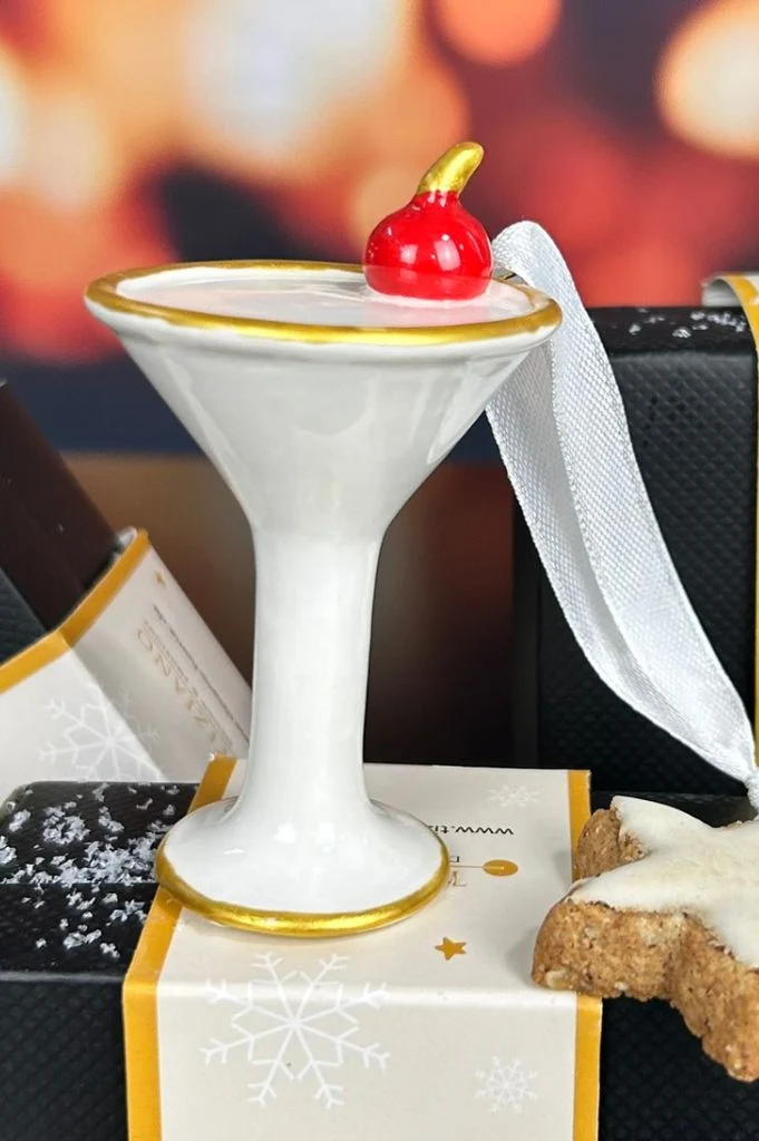 Deko Baumhänger Cocktailglas Pina Colada dekoriert