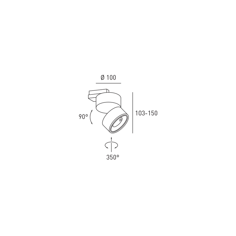 3-Phasen-Stromschienenstrahler Clippo P3