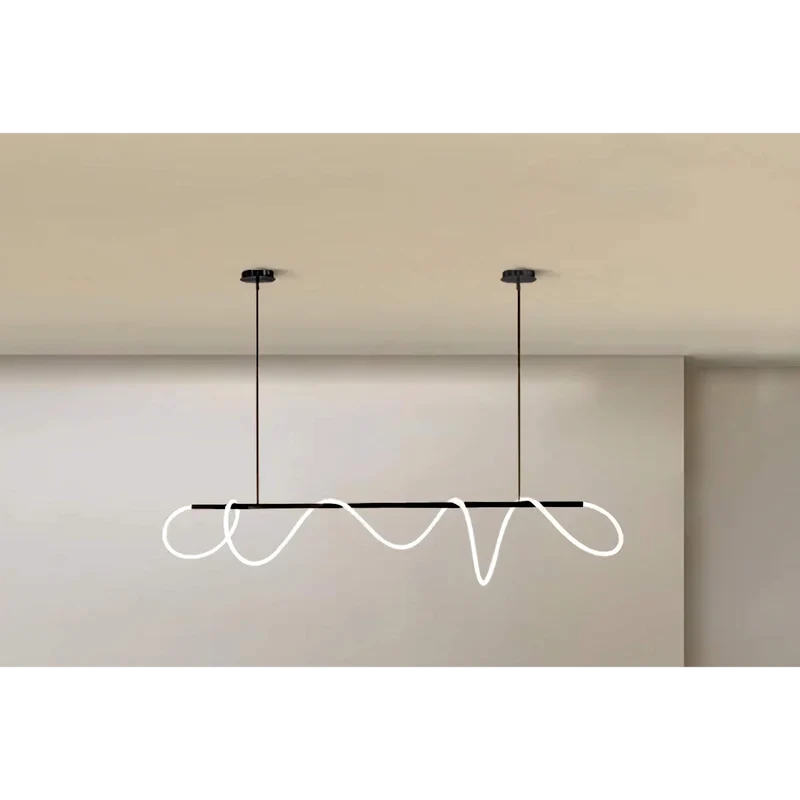 LED Tube Semi-Flush | Curved Acrylic | CLTUBE054