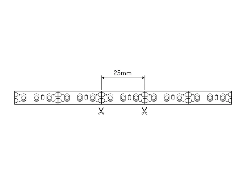 LED Streifen 600 SMD 12V 4000K 9,6W - 5 Meter Rolle