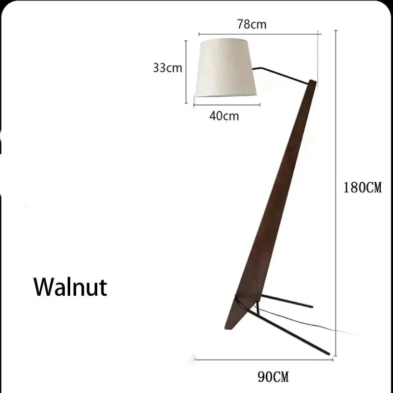 Walnut Floor Lamp | Angled Arm | CLV44402