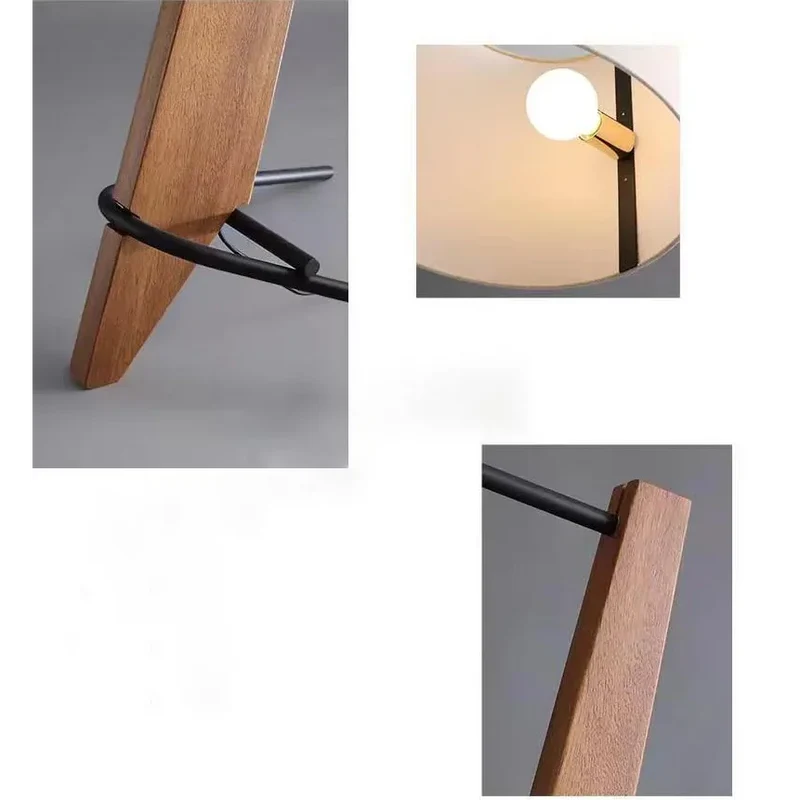 Walnut Floor Lamp | Angled Arm | CLV44402