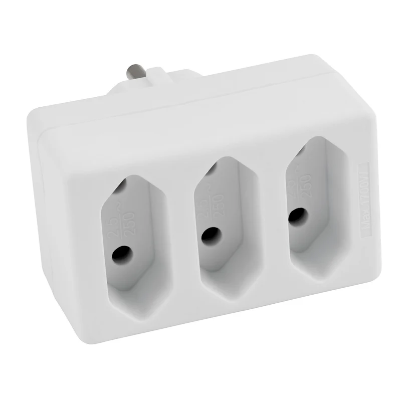 Steckdosenadapter als 2fach, 3fach, 4fach Ausführung