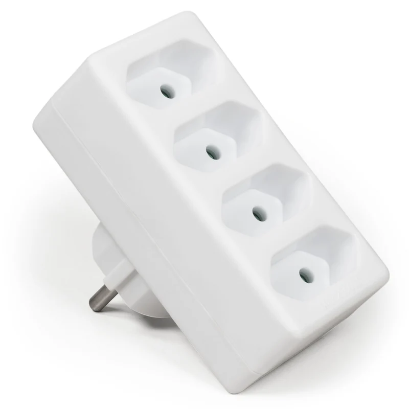 Steckdosenadapter als 2fach, 3fach, 4fach Ausführung