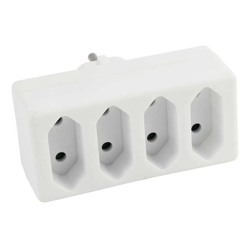 Steckdosenadapter als 2fach, 3fach, 4fach Ausführung