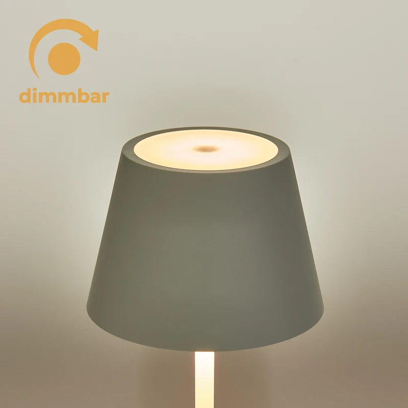 LED Akku Tischleuchte Dimmbar 25cm Weiß – Kabellos, USB-C Aufladbar, IP54 Outdoor Lampe, Warmweiß 2700K, Hoher Ra>95 – Moderne Tischlampe für Garten, Balkon, Schlafzimmer & Büro