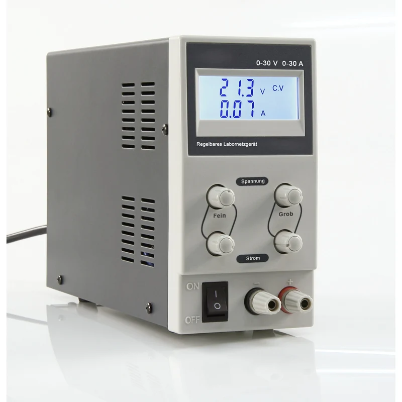 Labornetzgerät 0-30V 0-10A / 0-3A Regelbar – Digitale LC-Anzeige, Schaltnetzteil, Konstantspannung, Konstantstrom, Kurzschlussschutz, Netzteil für Labor, Werkstatt, Elektronik, Schule
