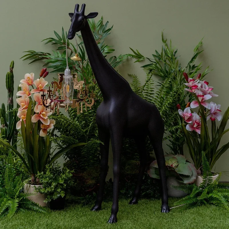 Black Giraffe Lamp | Crystal Chandelier | CL025B