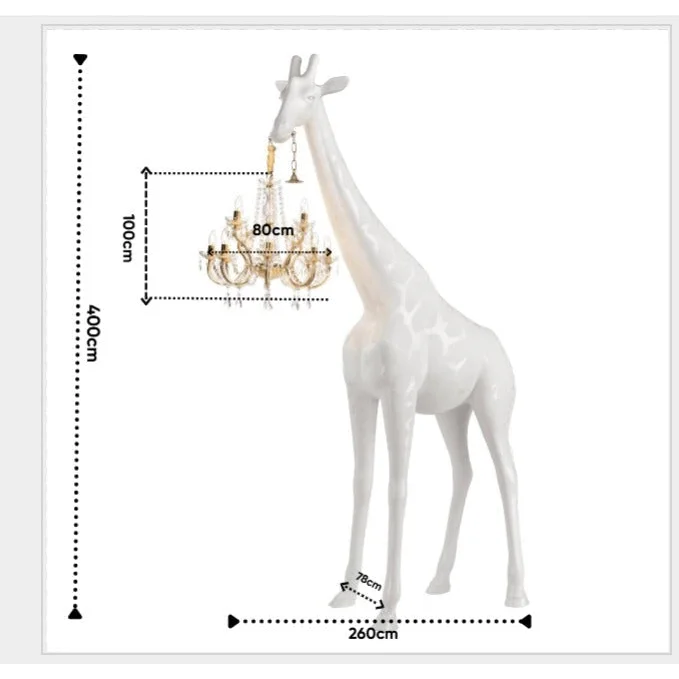 Black Giraffe Lamp | Crystal Chandelier | CL025B
