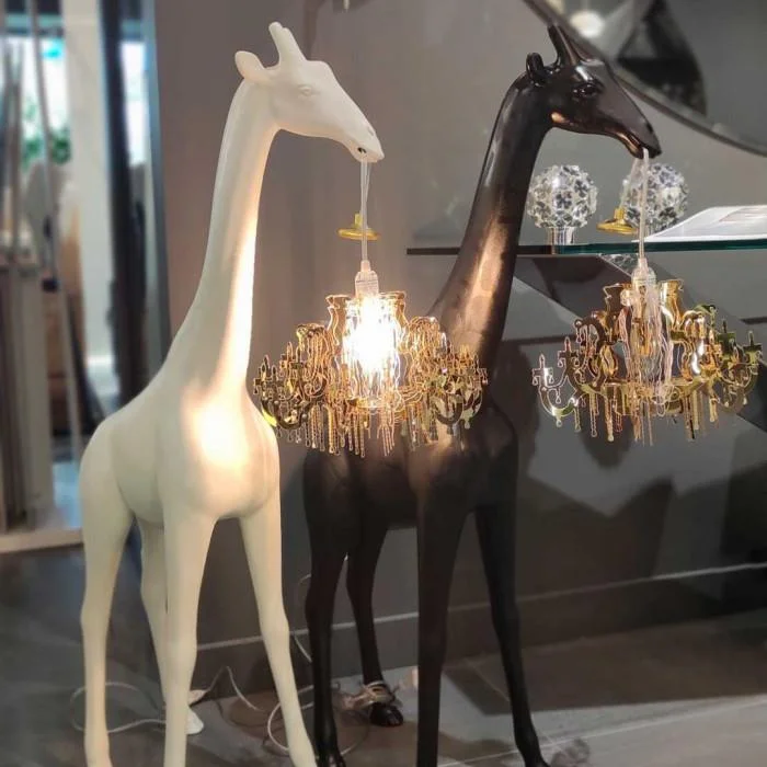 White Giraffe Lamp | Crystal Chandelier | CL025A