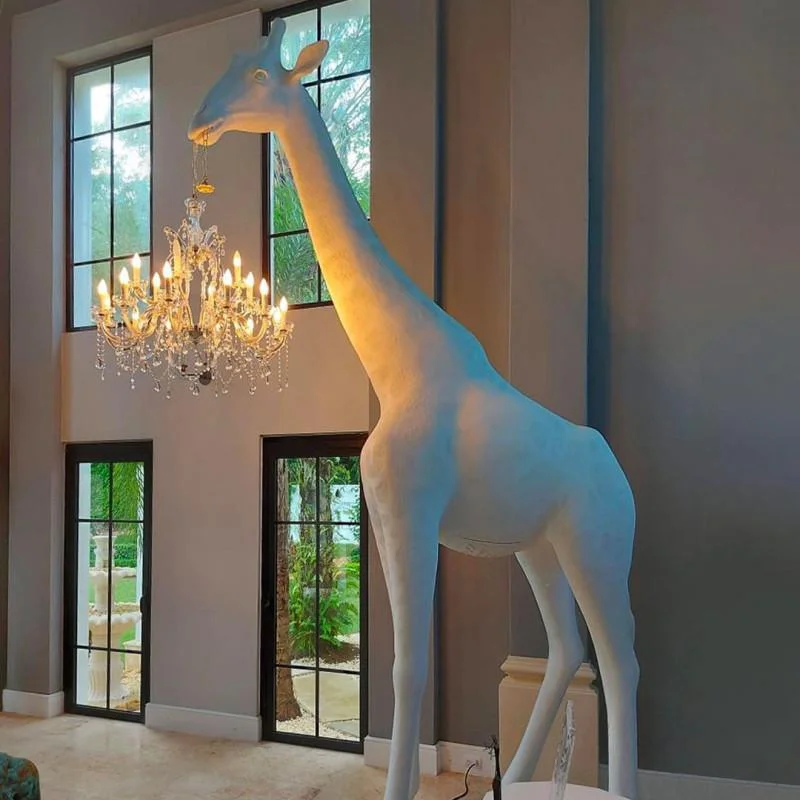 White Giraffe Lamp | Crystal Chandelier | CL025A