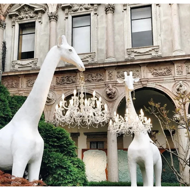White Giraffe Lamp | Crystal Chandelier | CL025A