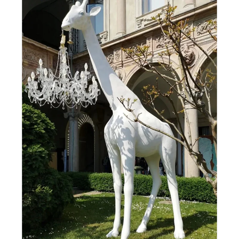 White Giraffe Lamp | Crystal Chandelier | CL025A