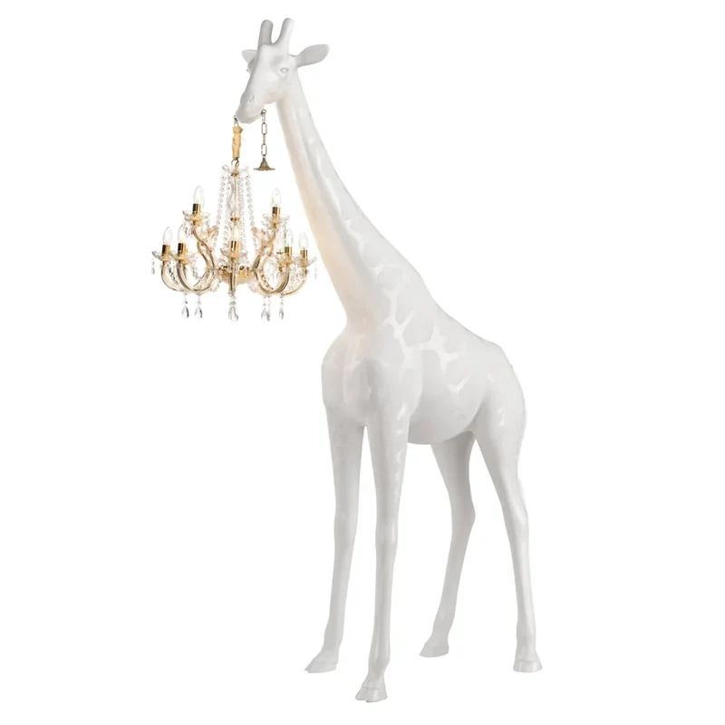 White Giraffe Lamp | Crystal Chandelier | CL025A