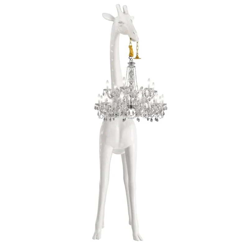 White Giraffe Lamp | Crystal Chandelier | CL025A