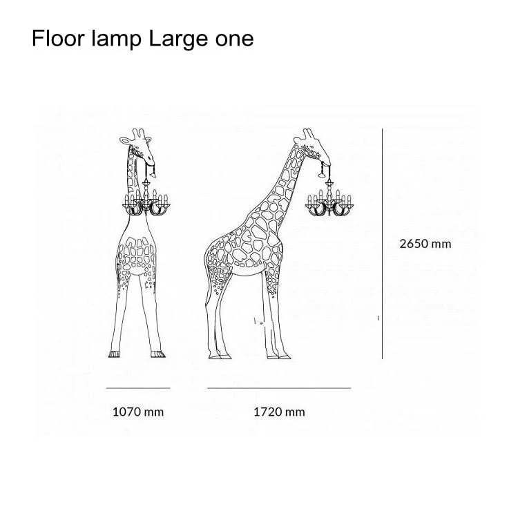 White Giraffe Lamp | Crystal Chandelier | CL025A