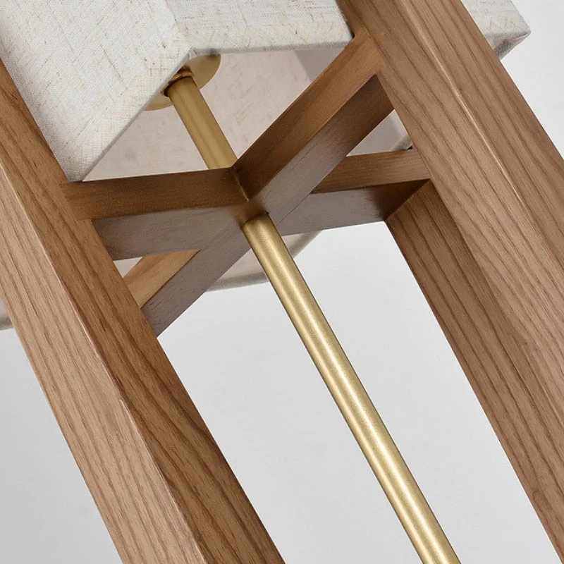 Rustic Wood Floor Lamp | Parchment Shade | CL4255